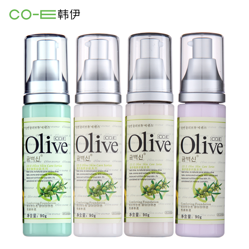 CO﹒E/韩’伊橄榄护肤悦颜粉底90gl隔离保湿遮瑕防水裸粉底膏彩妆