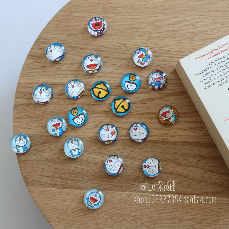 Cute Cartoon Machine Cat with Doraemon A dream fridge patch crystal glass Magnetic fridge stickler Weiler grocer Grocery Shop