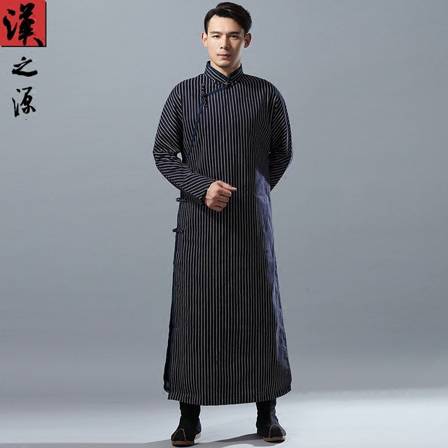 chinese collar long gown