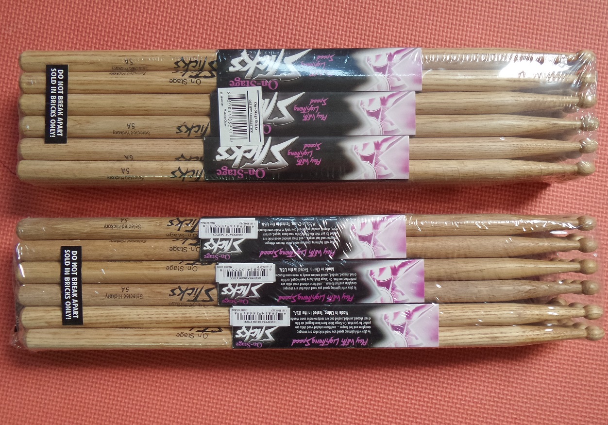 On Stage Drum Accessories Walnut Drum Stick HW5A Drum Stick 5A