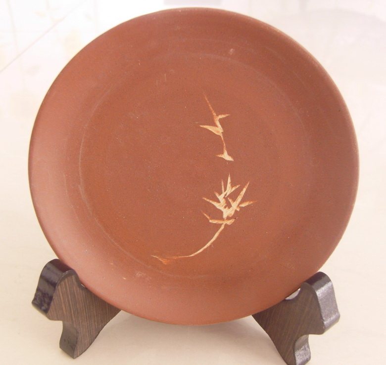 Yunnan Jianshui purple pottery antique old pottery old factory small plate saucer coaster pot pad Pu'er tea set