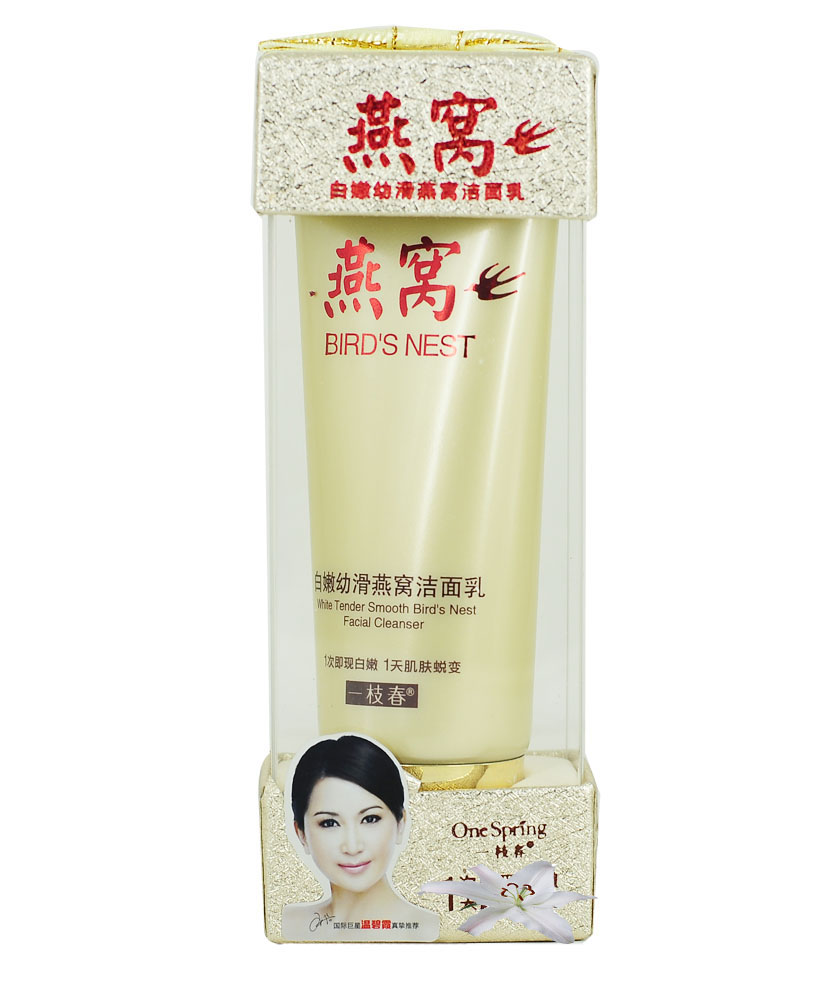 一枝春 护肤洗面奶白嫩幼滑燕窝洁面乳100g滋养紧致嫩肤滋润