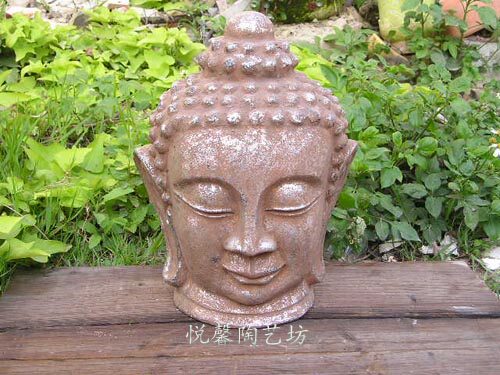 European style home decoration atmosphere nostalgic rust retro extra large Buddha head decoration study decoration