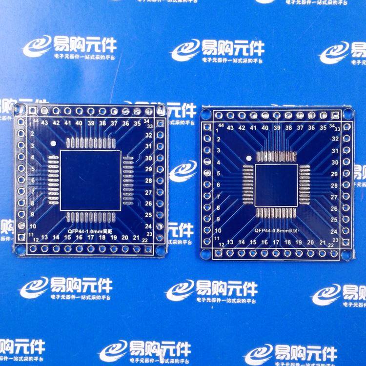 TQFP44 Adapter Board Pin pitch 0 8mm Backside TQFP44 package (Pin pitch 1mm)