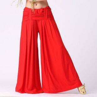 Belly Leather Dance Dress New Belly Dance Indian Dance Pants Practice Pants Wide Leg Pants Broadlegged Pants Without Chain-Taobao