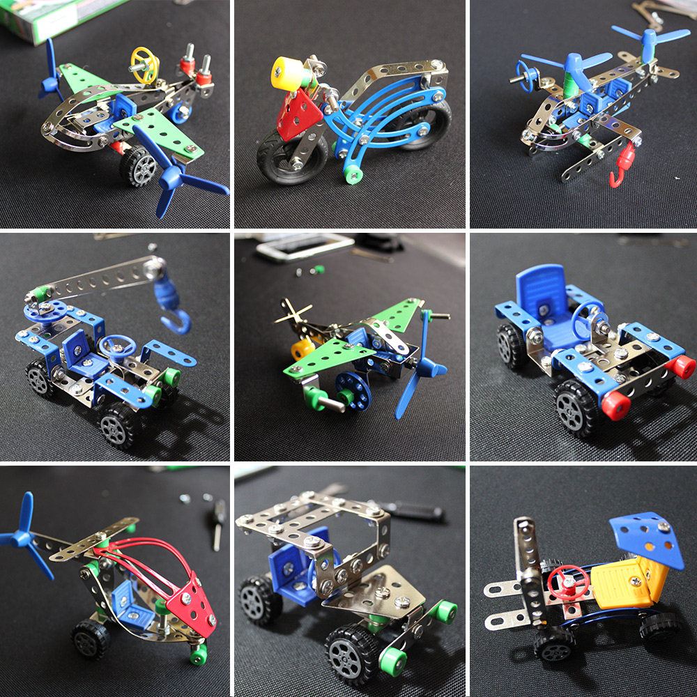 Children's puzzle metal assembly toy boy disassembly toy Alloy assembly model plane puzzle plug building blocks 6 years old