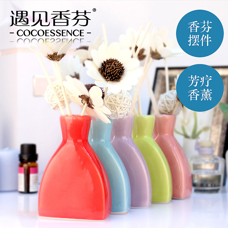香港遇见香芬无火香薰精油套装 芳疗型 日系简约室内干花藤条挥发