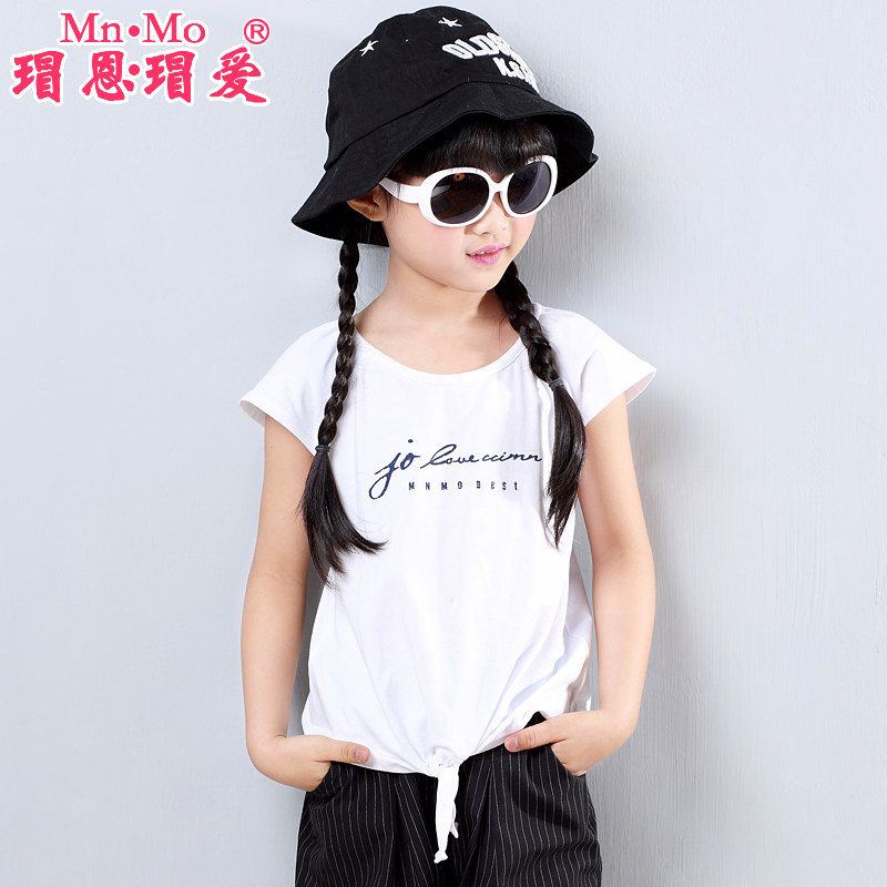 瑁恩瑁爱新款童装夏装女童短袖T恤 印花套头中小童儿童宝宝上衣潮