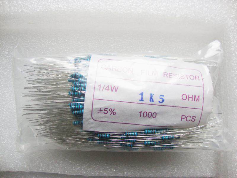 Electric Bike Charger Easy To Break New 1 4W Metal Film Resistance 5% Accuracy 5 Color Ring 1k5 Euro R per pack 3 Yuan