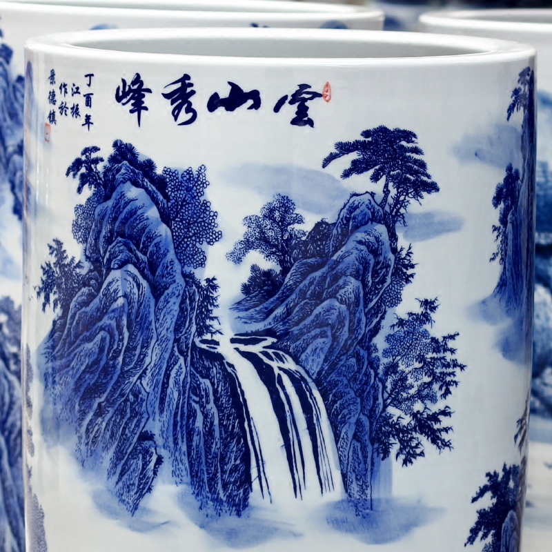 Jingdezhen porcelain ceramic mountains xiufeng quiver mesa of home sitting room place vases, calligraphy and painting scroll to receive goods