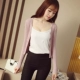 Áo len cardigan nữ 2019 Xuân-Thu Mới Hàng dệt kim Áo khoác ngắn in Sky Blue Áo len Hàn Quốc