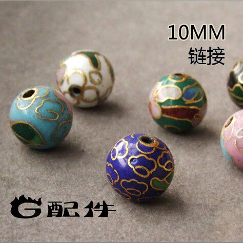 Special price (G accessories)Copper tire inventory old goods Cloisonne clouds beads DIY hand chain necklace loose beads 10MM