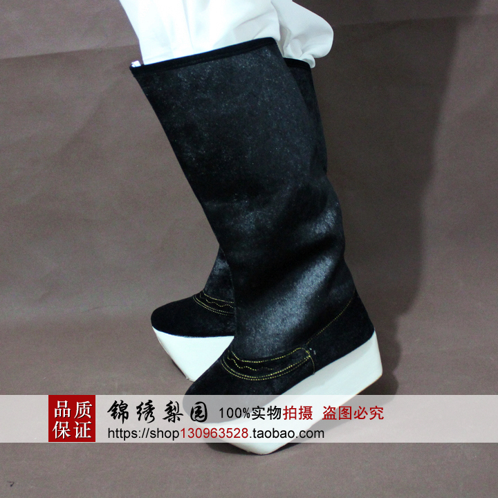 Guarantee Ancient Clothing Shoes High Boots Towards Boots Opera Costumes Drama Costumes Drama Younger Son High Cylinder Wu Sheng Boots Qing Dynasty Official Boots