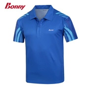 Bonny wave thể thao ve áo áo thun polo nam và nữ lưới cầu lông ngắn tay áo ẩm wicking thể thao