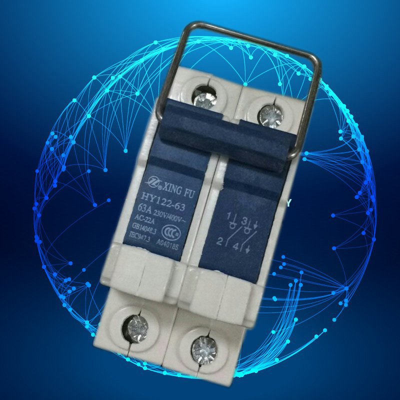  HY122-63 2P knife gate-type circuit breaker brake-type switch pull-lever 63A