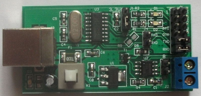 USB to 485 3 3V 5V TTL MSP430 STC Single Chip BSL Downloader
