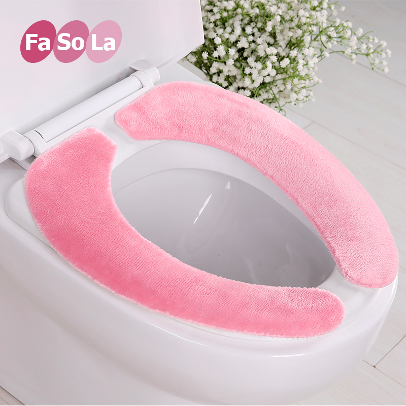 Fa So La粘贴马桶垫 冬天坐便器垫加厚加绒粘贴式马桶垫