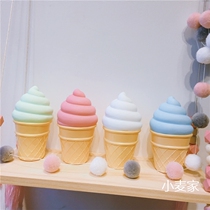 ins Nordic childrens room decoration ornaments Ice Cream night light girl heart room dress soft girl photo props