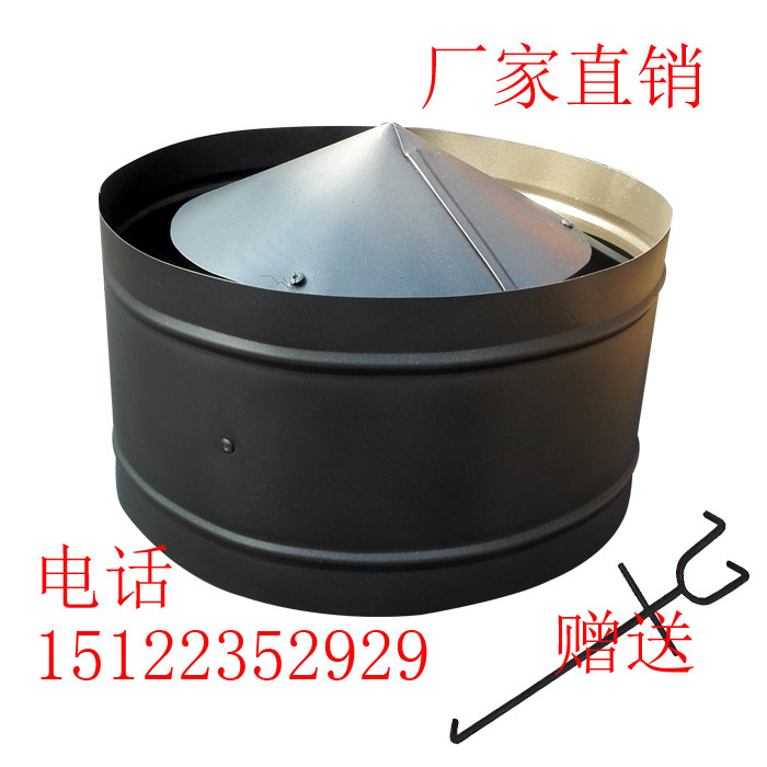 Custom Stainless Steel Weatherproof Cap Freestanding Cast Iron Wood Burning Stove Export Standard Smoke Pipe Fireplace Special Accessories