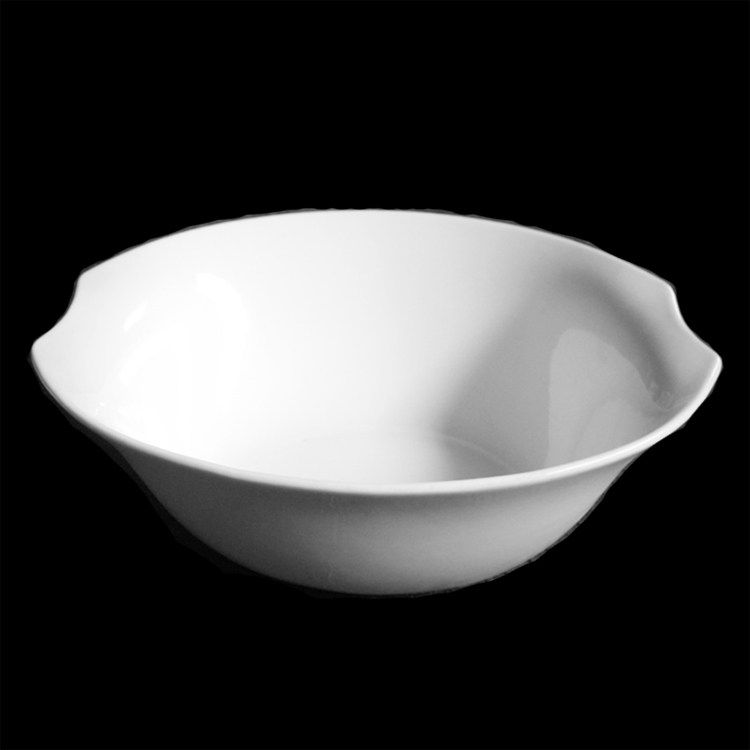 12 Inch Oval Bowl Super-Shaped Creative Soup Pan Pure White Bone China Transparent Ortho Bone China Porcelain Tableware Out