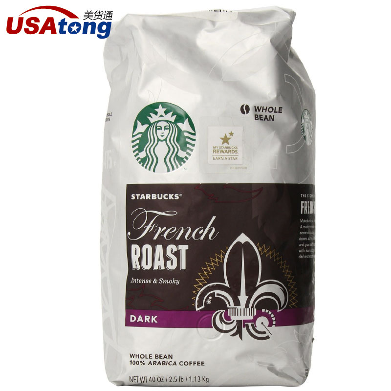 STARBUCKS/星巴克浓香咖啡豆 1130g法式烘烤现磨咖啡豆美国原装