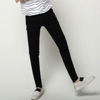 Đầm chéo túi mùa hè bốn mùa bé trai Quần skinny co giãn Phiên bản Hàn Quốc của quần lửng nhỏ chân là quần đen mỏng quần baggy nam