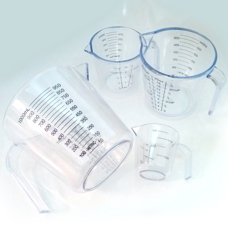 Plastic Calorimetric Cup Cold Kettle With Scale Metering Cup Transparent Measuring Cup CUP Baking DIY appliance cup-Taobao