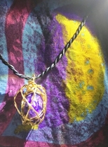  Out(Back to that era No 122)JOs winding art Purple Dragon crystal pendant lone product