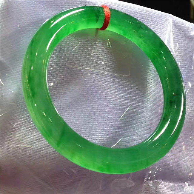 Myanmar natural A cargo yang green emerald jade bracelet ice seed floating green flowers Guido princess round bar emerald bracelet ice overdraft KE005