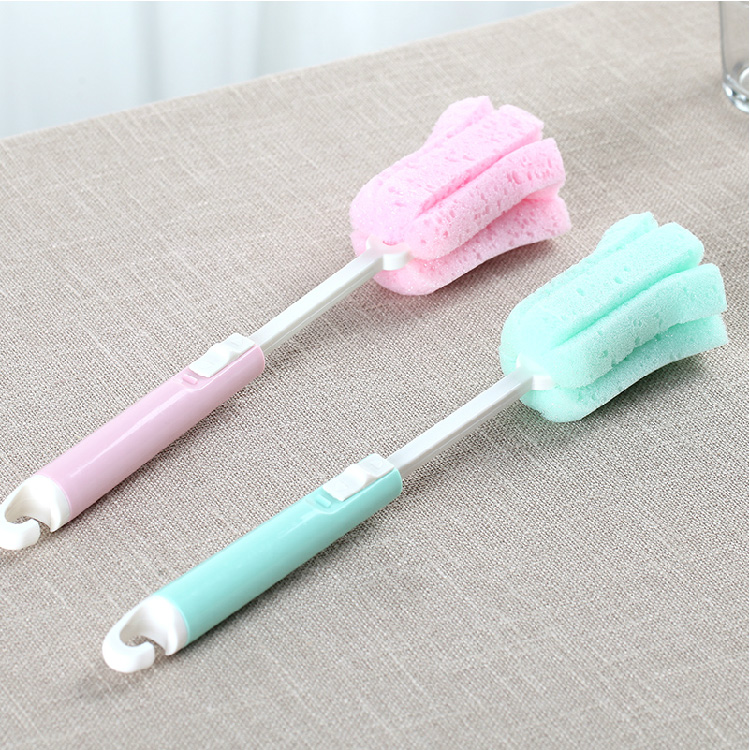Japan imported retractable Cup brush sponge brush bottle brush long handle pot brush kitchen brush