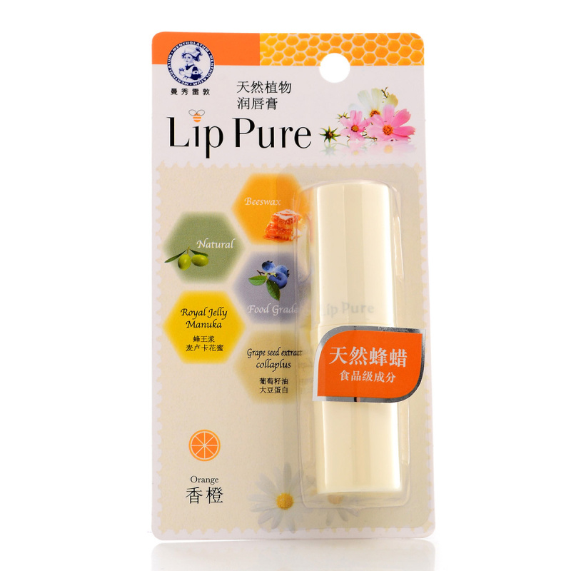 Mentholatum/曼秀雷敦天然植物润唇膏4g香橙正品护唇保湿滋润防裂