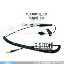 Mobile phone radiation-proof spiral duct earphone spring vacuum duct agent driver ear-hanging single-sided earphone