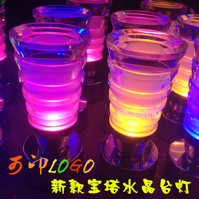 New crystal bar light Bar charging table lamp LED charging bar light Service light Acrylic table lamp