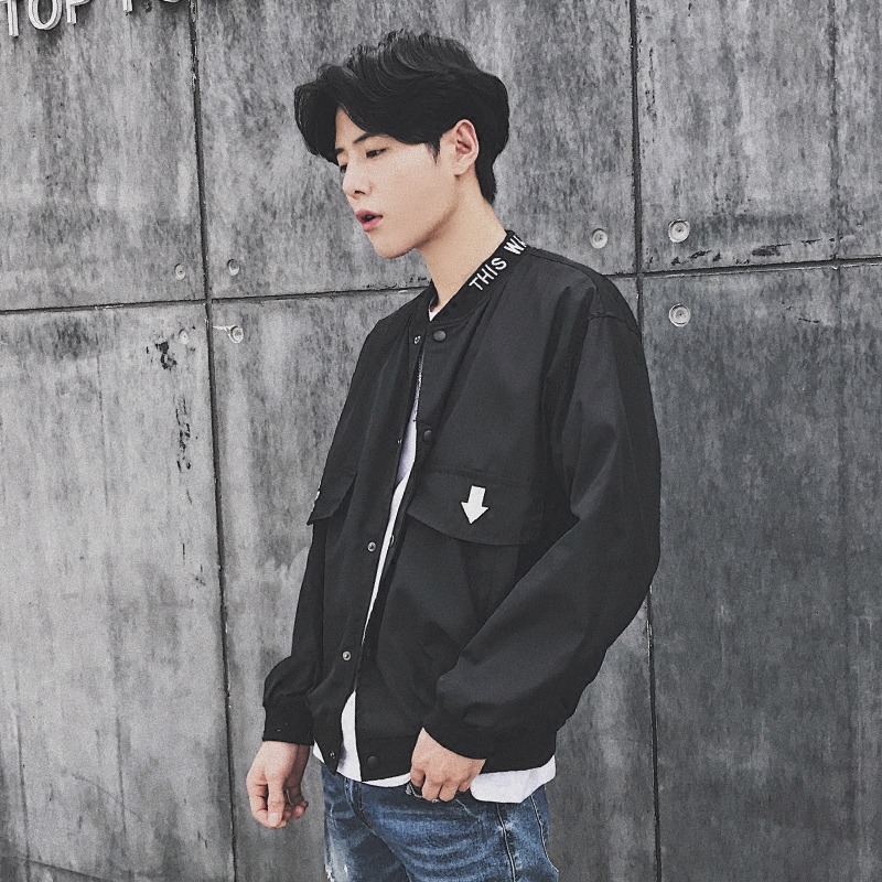 兔公子2017新款外套薄款学生韩版棒球服青年休闲夹克个性箭头设计