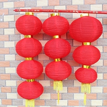 Spring Festival New Year red lantern outdoor balcony waterproof lantern string creative folding pendant festive decoration supplies