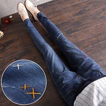 In the spring of 2023 new pregnant jeans fashionable pencil pencil pants in spring and autumn pants