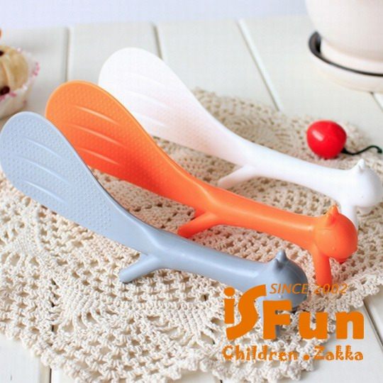 【iSFun】站立松鼠不沾黏饭匙/2入
