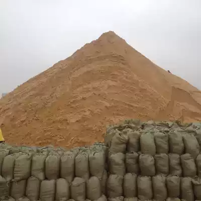 Yellow sand (20KG) package can be sold in bulk all kinds of building materials yellow sand cement red brick