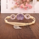 Phong cảnh vòng tay Sen Girl Hoa vĩnh cửu Hoa thật tổng hợp Vòng tay nóng Thời gian Gem Daffodil vong deo tay Vòng đeo tay Clasp