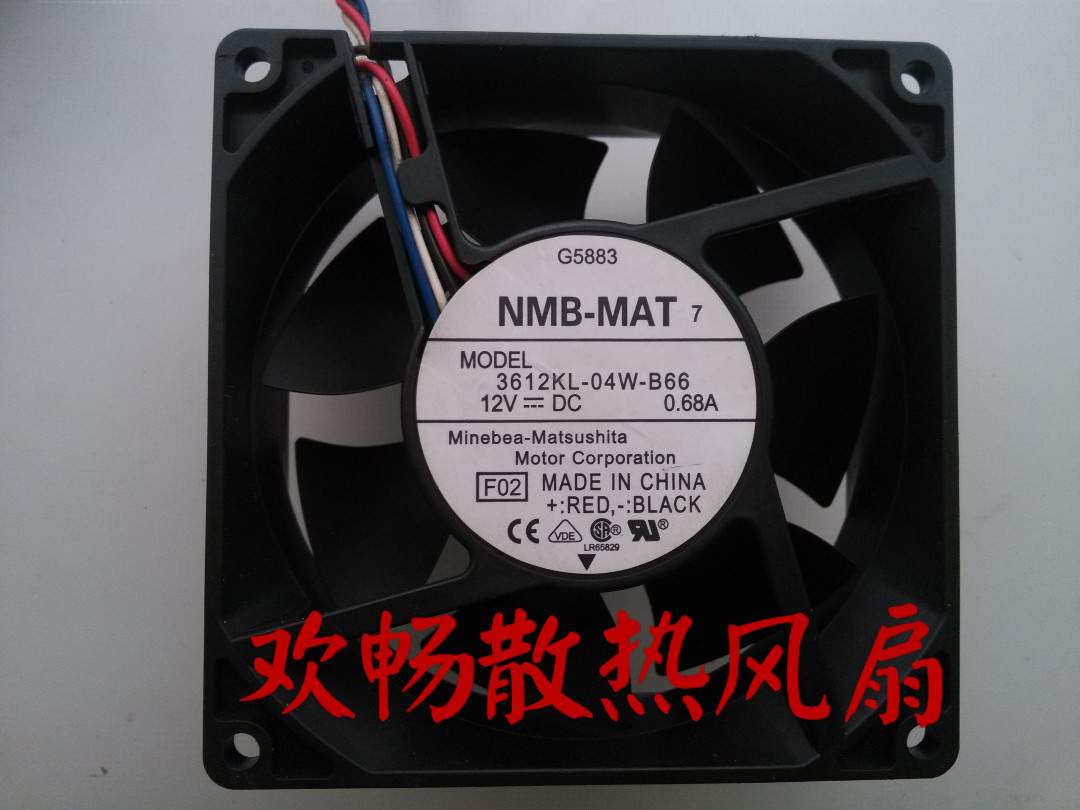 NMB-MAT 3612KL-04W-B66 12V 0 68A 9cm 9032 4-wire Main case cooling fan