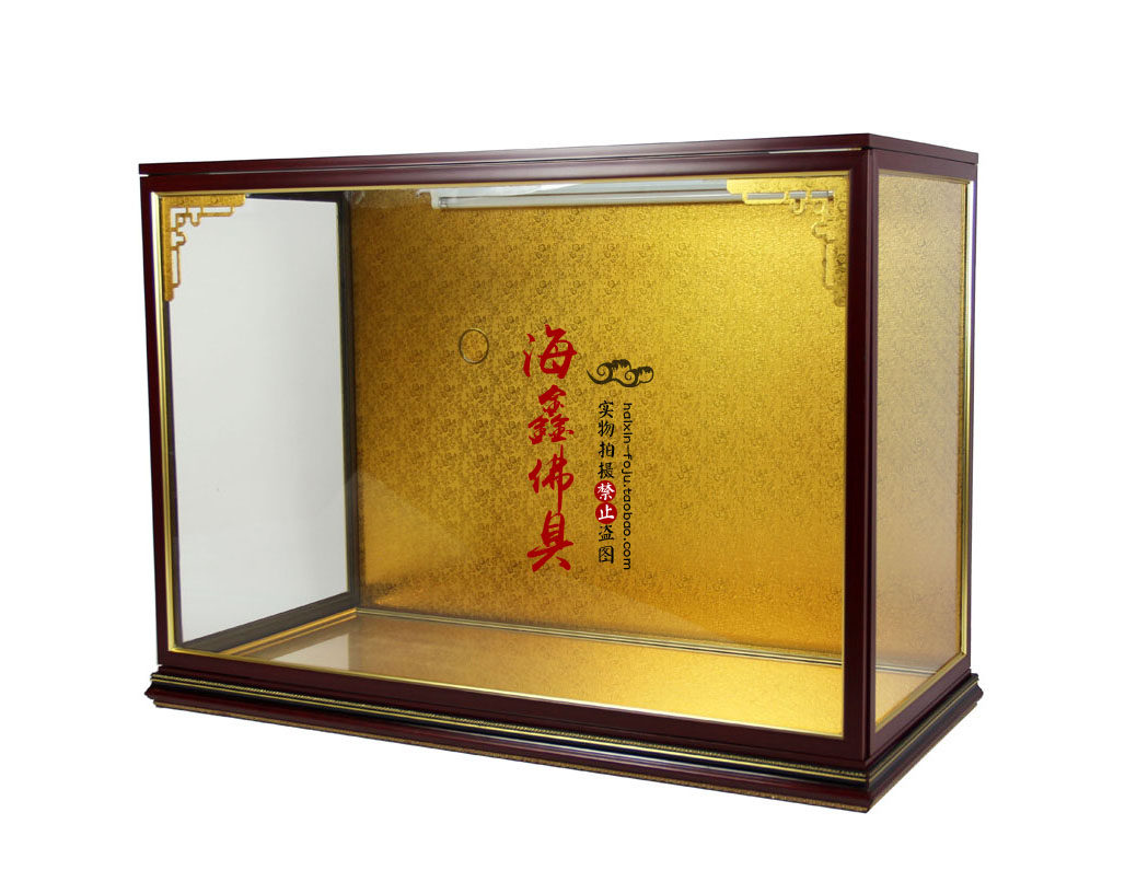 Haixin Buddha glass dust cover glass Buddha niche glass niche 81 cm wide 16 inch Buddha glass niche