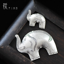 A selfie) by the Thai Chiang Mai Artisanal Silver Pure Silver DIY Accessories Thai Elephant Sepal GE05