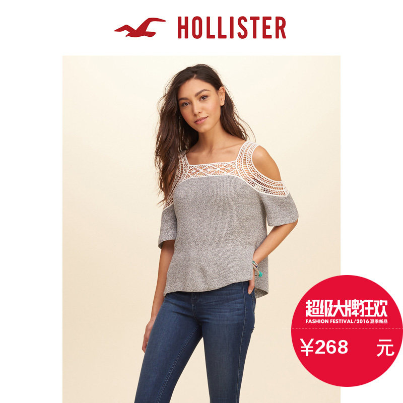 Hollister 露肩短袖针织衫 女 120683