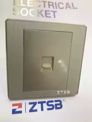 ZTSB Zhengtong Matsumoto Electric Aluminum Pull Gold Panel Two-core Voice Phone Socket Full 99