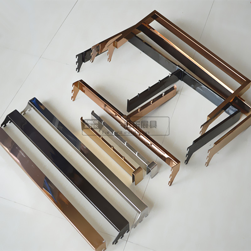 Clothing shelf clothing display rack stainless steel beam is hanging side hanging AA bar is hanging side hanging ladder column hanging