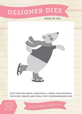 Echo Park cutting template HW95041 skating bear