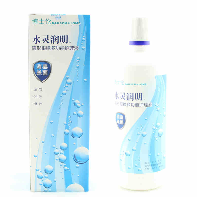 博士伦 水灵润明护理液 500ml 美瞳近视隐形眼镜药水专用护理液