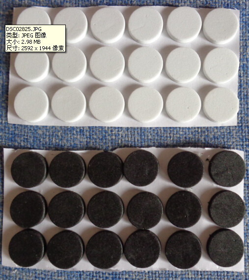 Sponge disc buckle (black white single-sided tape tape) from 500 pieces (size: 16mmX3mm)