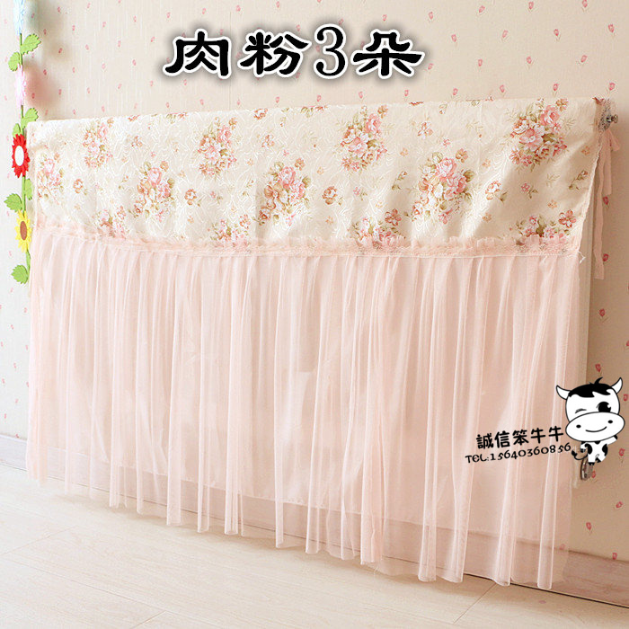 Fabric pastoral flower heating cover Heating dust cover Lace heating cover Radiator cover New old-fashioned universal