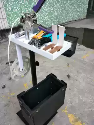 SMT material receiving truck can be hung with 360 degree rotating pliers universal caster height adjustable anti-static car receiving pliers